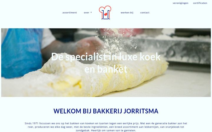 Screenshot ta' bakkerij-jorritsma.nl