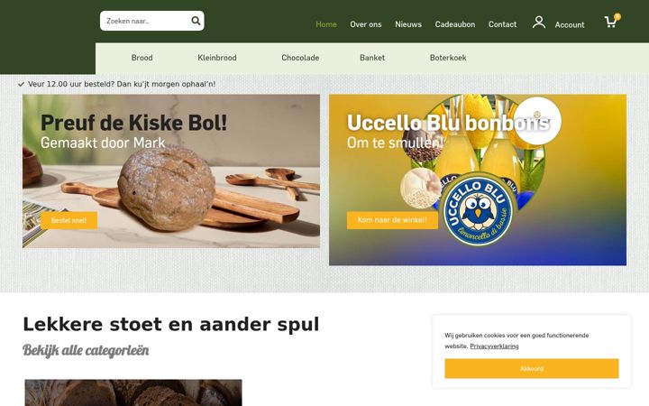 Capture d'écran de bakkerijkiske.nl