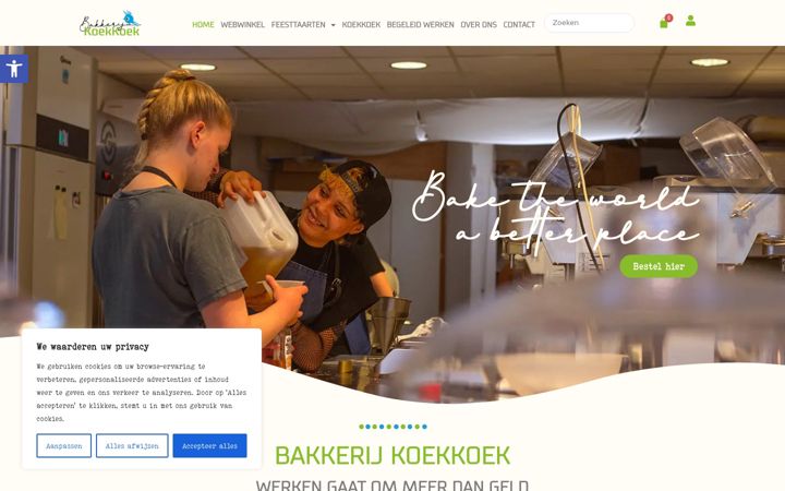 Skjámynd af bakkerijkoekkoek.nl