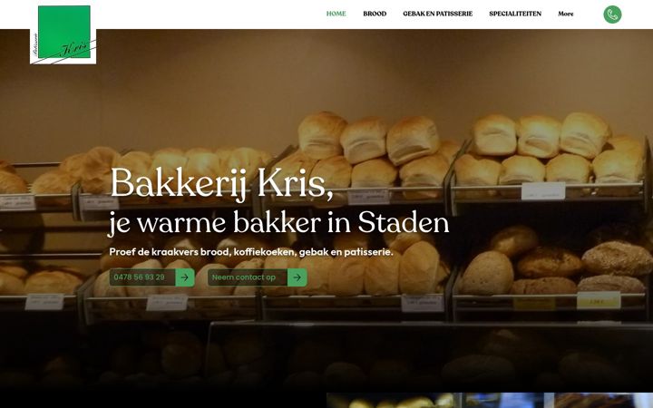 Screenshot of bakkerijkrisstaden.be