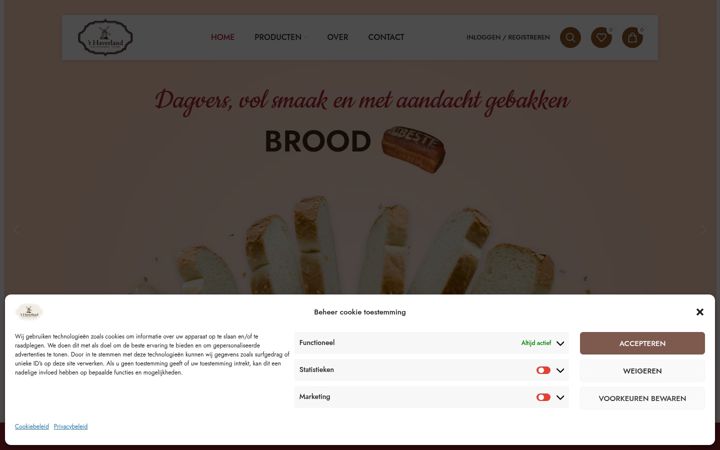 Skjámynd af bakkerijthaverland.nl