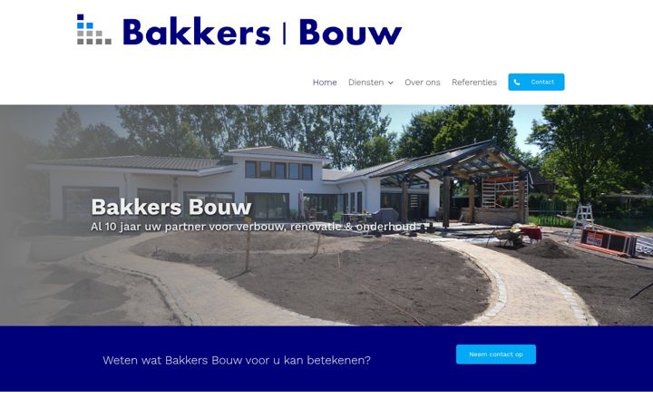 Screenshot of bakkersbouw.nl
