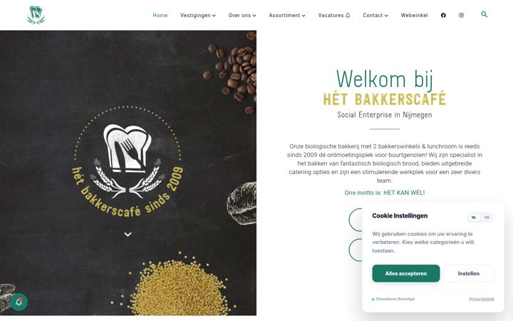 Screenshot of bakkerscafe.nl