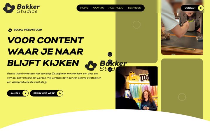 Screenshot of bakkerstudios.nl