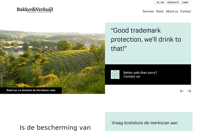 Screenshot of bakkerverkuijl.com