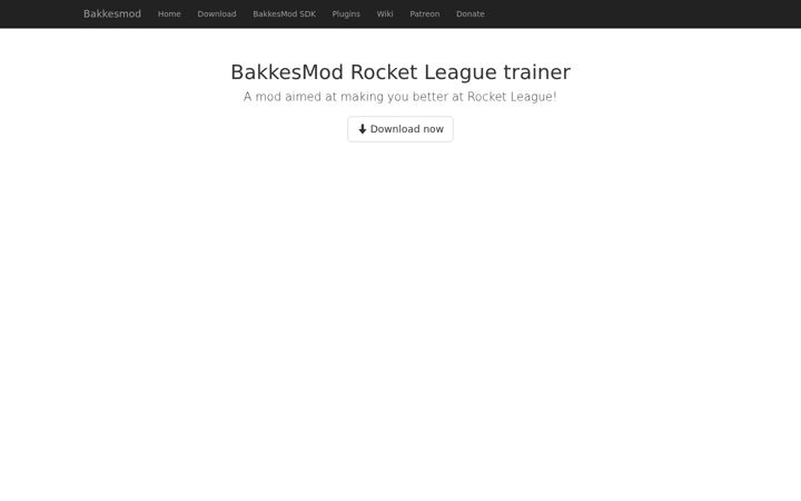 Screenshot of bakkesmod.com