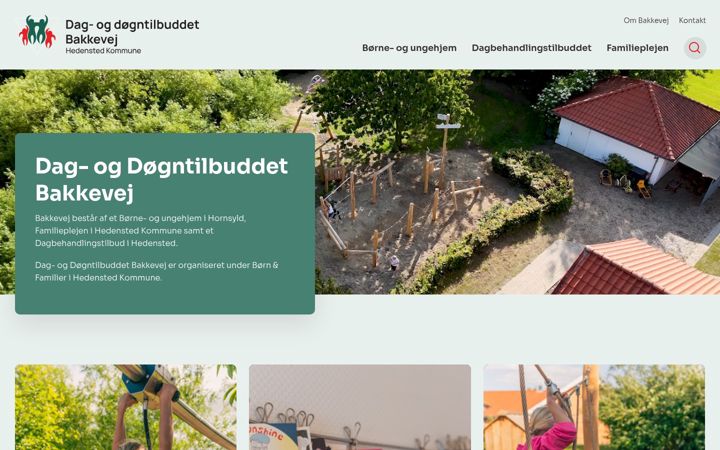 Screenshot of bakkevejen.dk