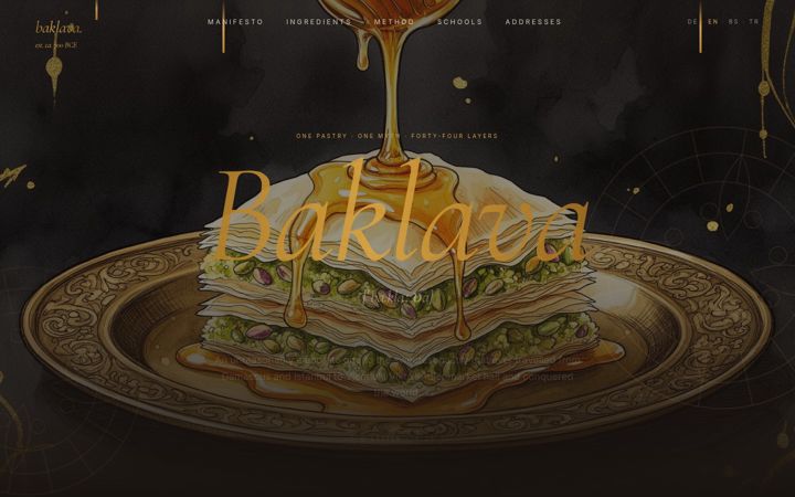 Screenshot of baklava.at