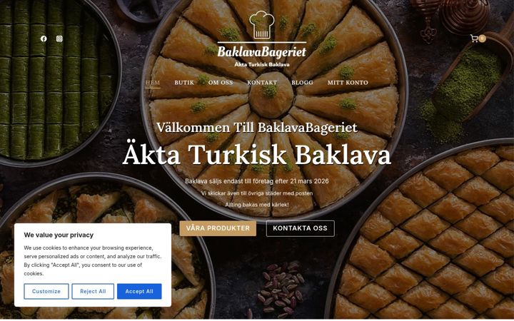 Screenshot of baklavabageriet.se