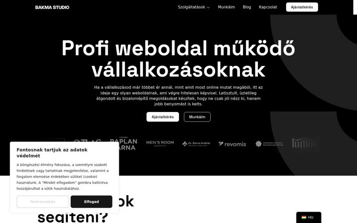 Screenshot of bakmastudio.hu