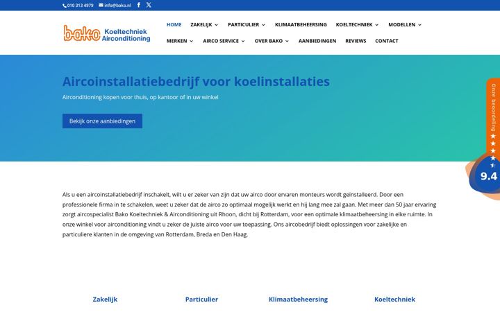 Screenshot of bako.nl