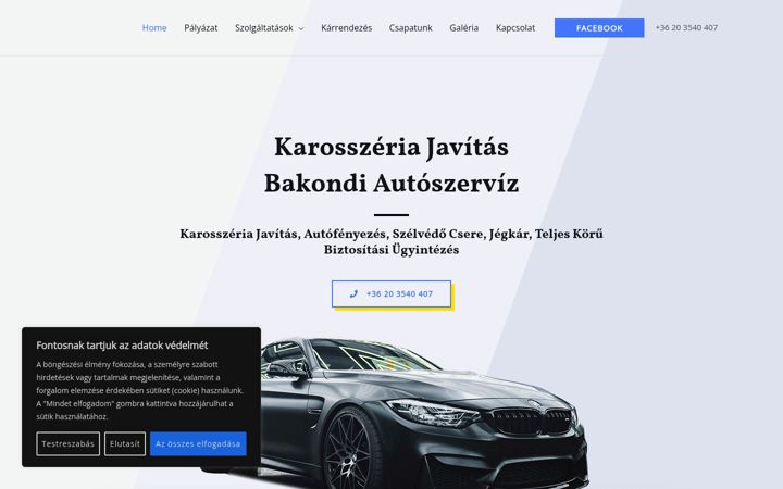 Screenshot of bakondiauto.hu