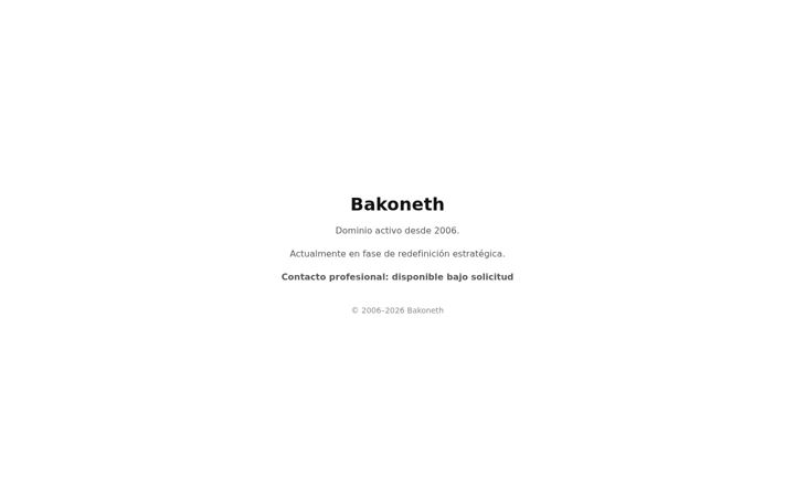 Screenshot of bakoneth.com