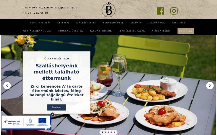 Screenshot of bakonycentrum.hu