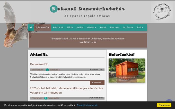 Screenshot of bakonyidenever.hu