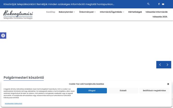 Screenshot of bakonytamasi.hu