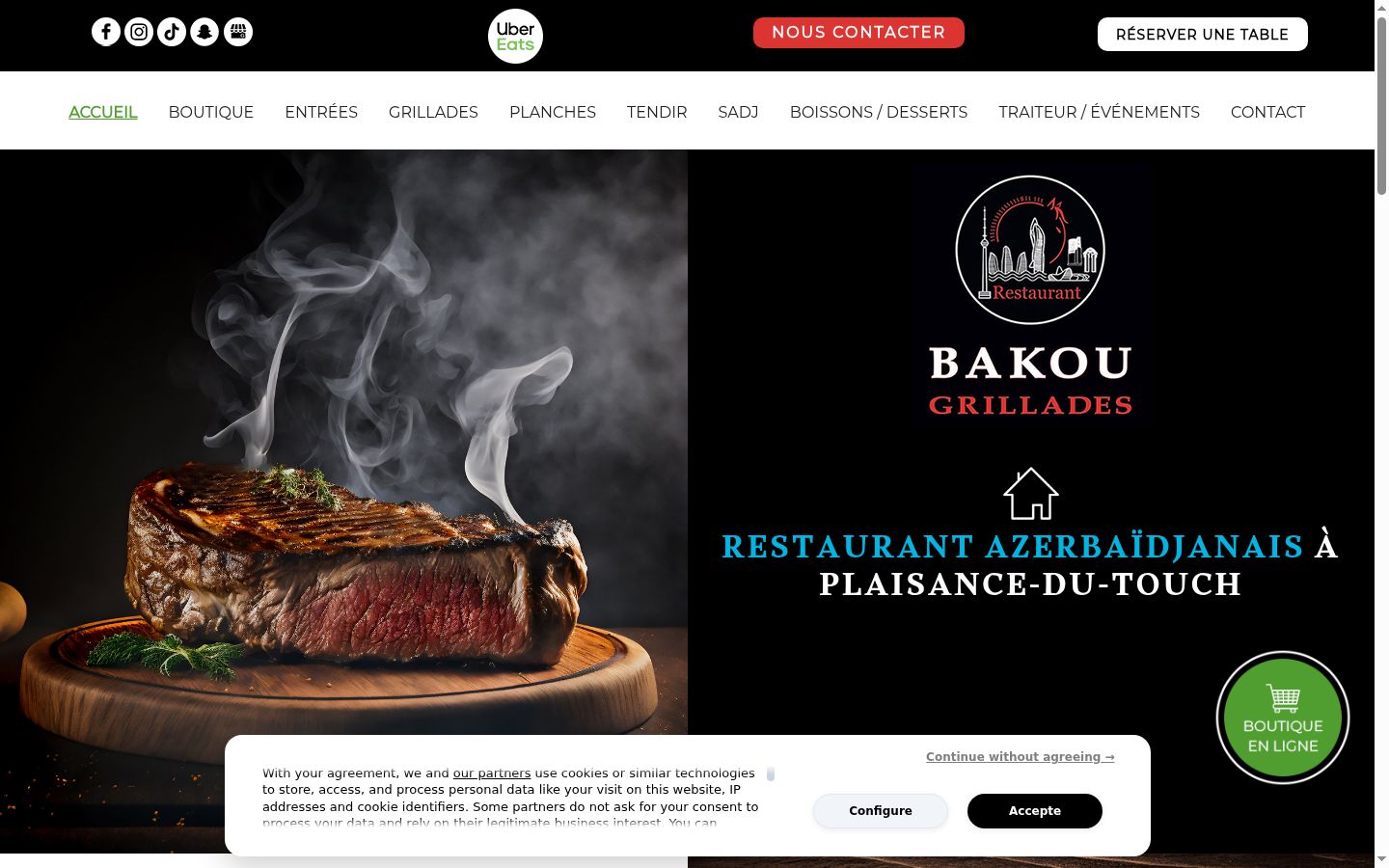 Screenshot del banner di consenso mostrato prima di qualsiasi interazione