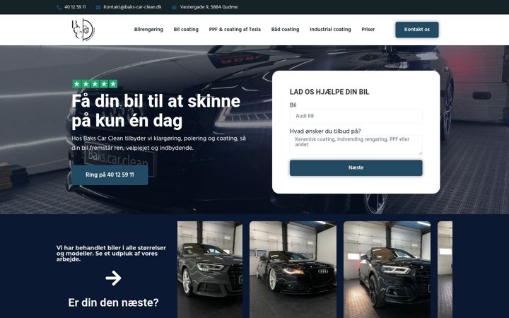 Screenshot of baks-car-clean.dk