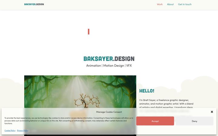 Screenshot of baksayer.design
