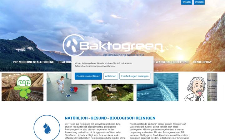 Screenshot of baktogreen.at