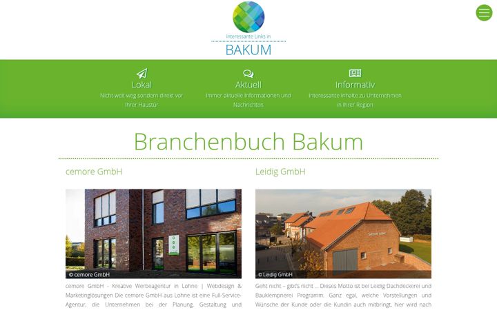 Screenshot of bakum-links.de