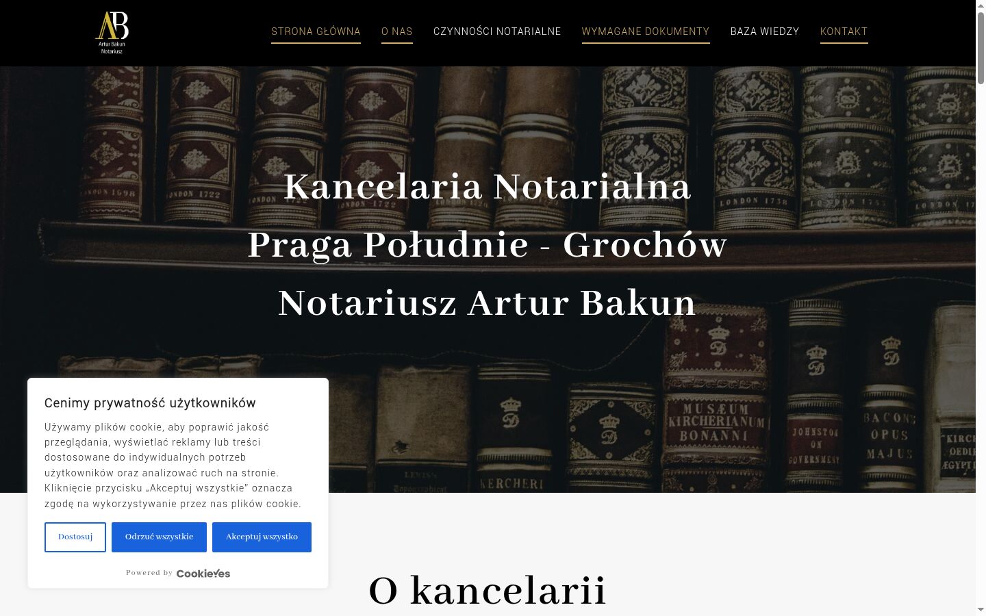 Képernyőkép a bármilyen interakció előtt megjelenő hozzájárulási bannerről