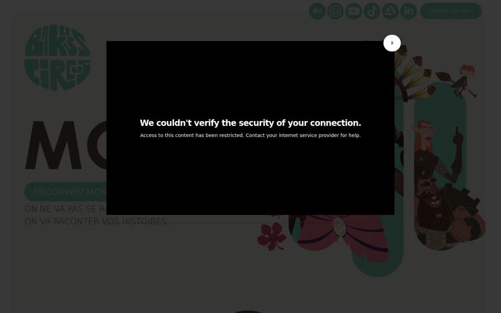Screenshot of bakusscircus.com