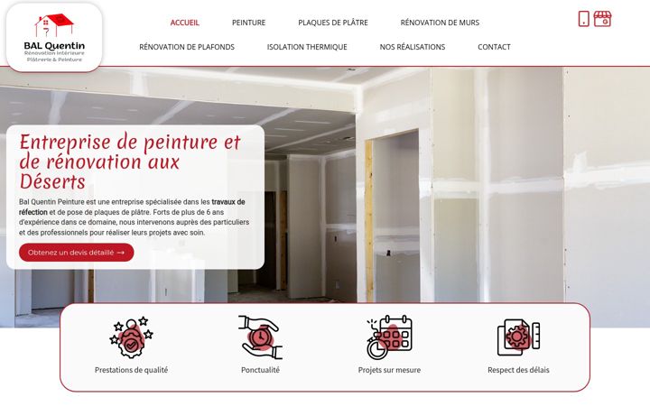 Skjámynd af bal-quentin-peinture.fr