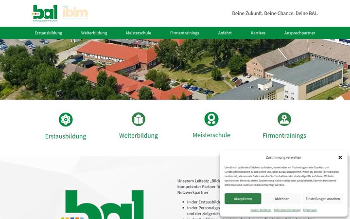 Skjámynd af bal.de