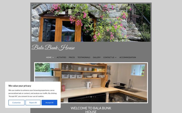 Snímek obrazovky balabunkhouse.co.uk