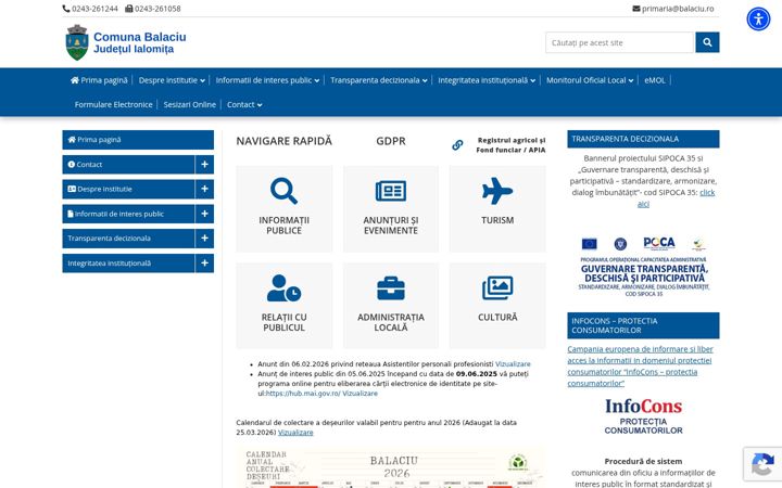 Captură de ecran a balaciu.ro