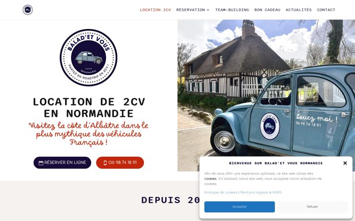 Screenshot of baladetvous-normandie.fr