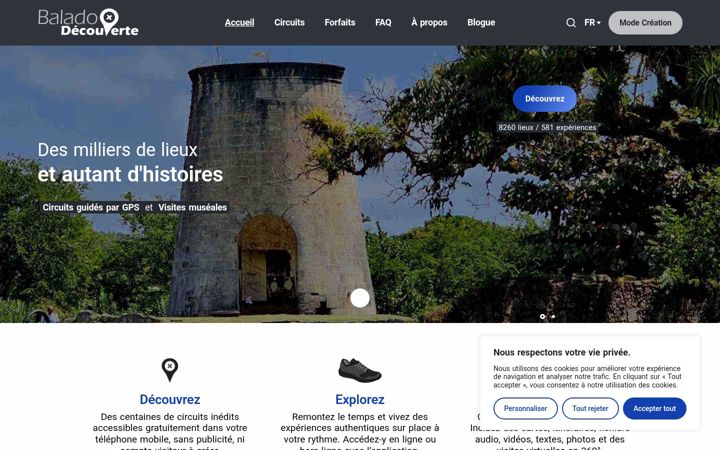 Screenshot of baladodecouverte.com