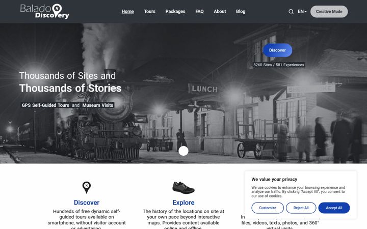 Screenshot of baladodiscovery.com