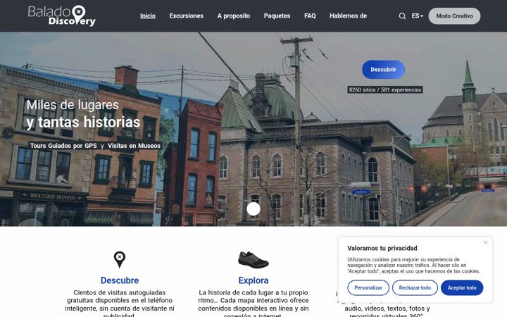 Screenshot of baladodiscovery.es
