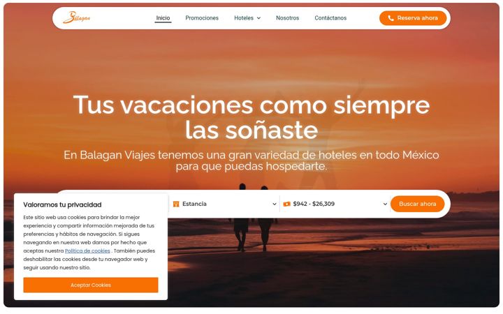 Screenshot of balaganviajes.com