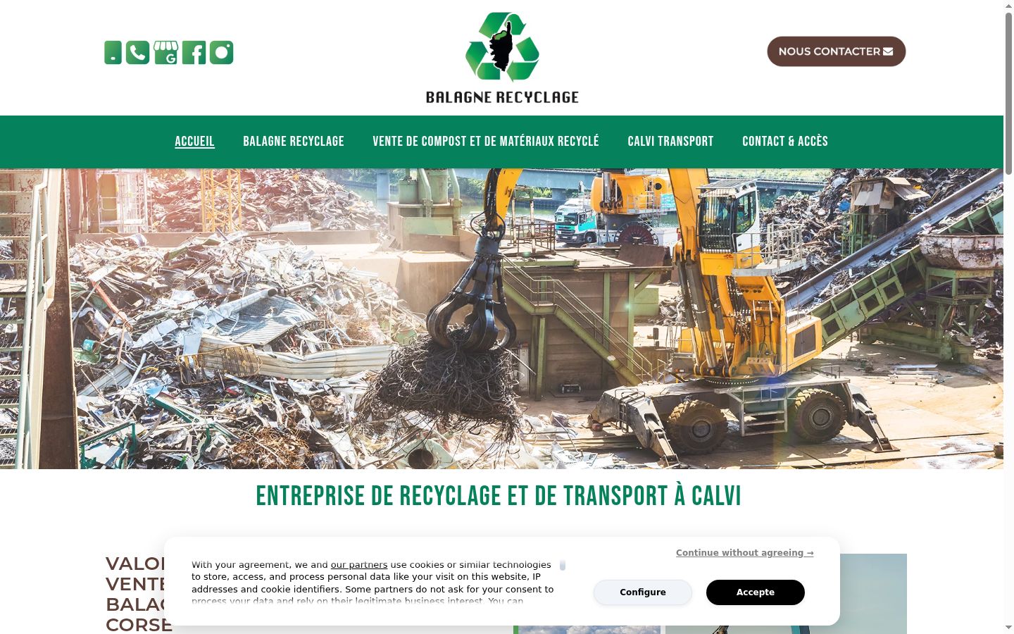 Captura de ecrã do banner de consentimento apresentado antes de qualquer interação