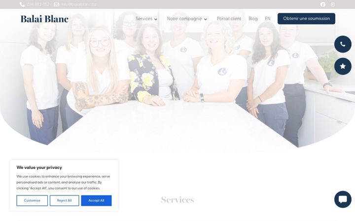 Screenshot of balaiblanc.ca