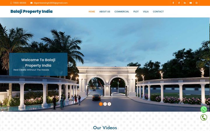 Screenshot of balajipropertyindia.com