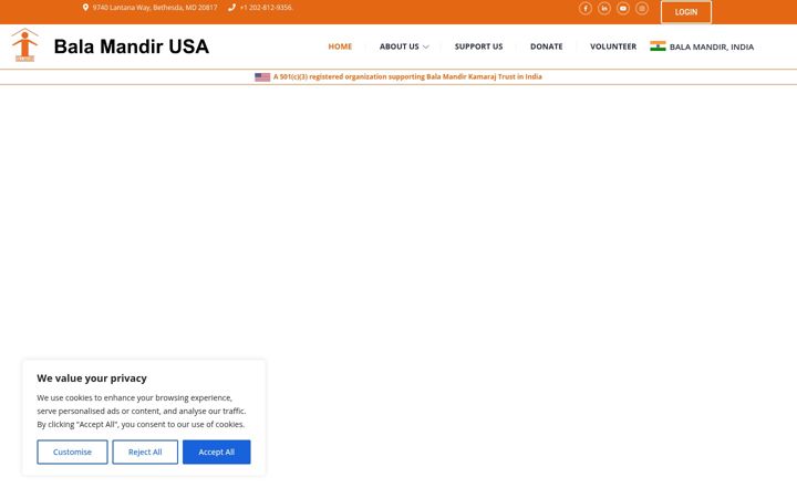Screenshot of balamandirusa.org