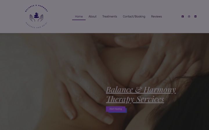 Screenshot of balance-harmony.co.uk