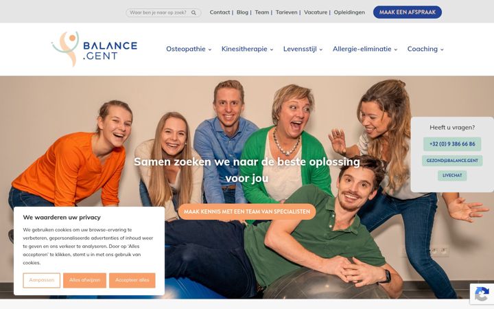 Screenshot of balance.gent
