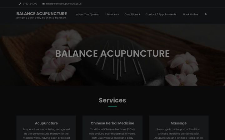 Snímek obrazovky balanceacupuncture.co.uk