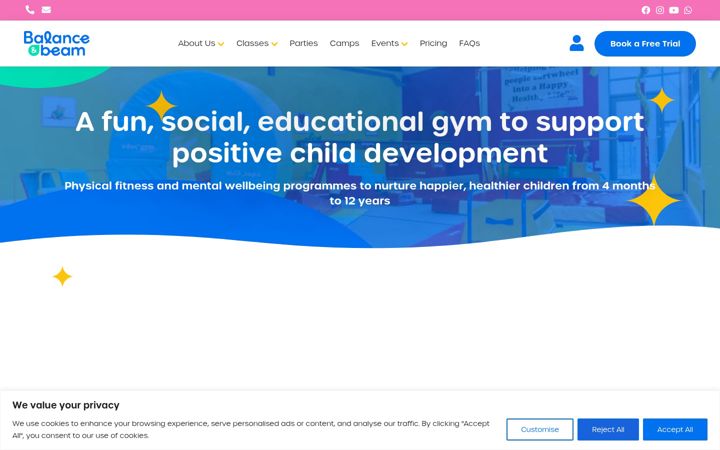 Screenshot of balanceandbeam.co.uk
