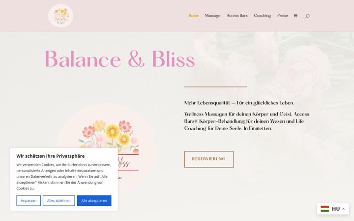 Screenshot of balanceandbliss.ch