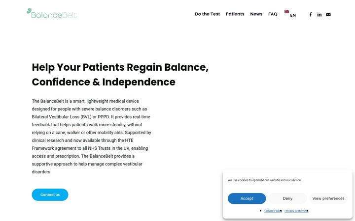 Screenshot of balancebelt.net