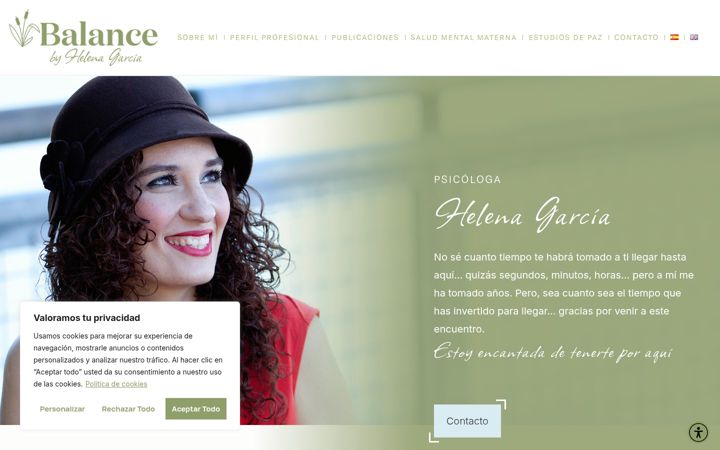 Screenshot of balancebyhelenagarcia.com