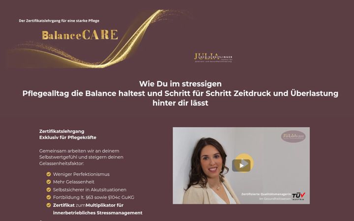 Screenshot of balancecare.at