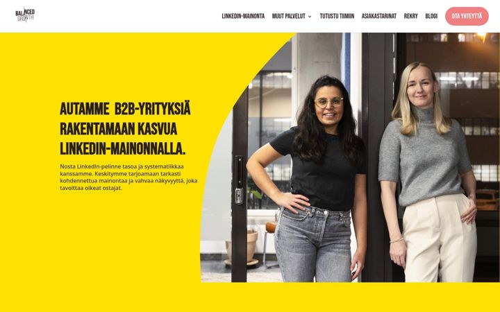 Skärmbild av balanced-growth.fi