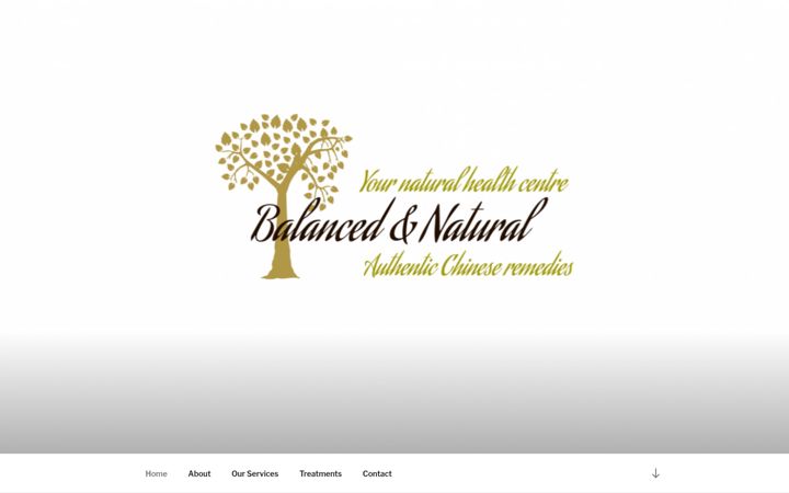 Screenshot of balancedandnatural.uk
